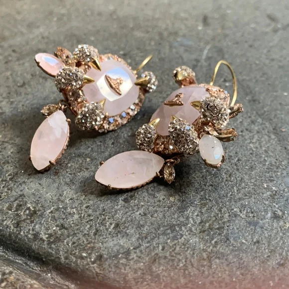 Vivienne Westwood INSANE Rare Claw Series Swarovski Crystal and Stone Earrings - Picture 6 of 11